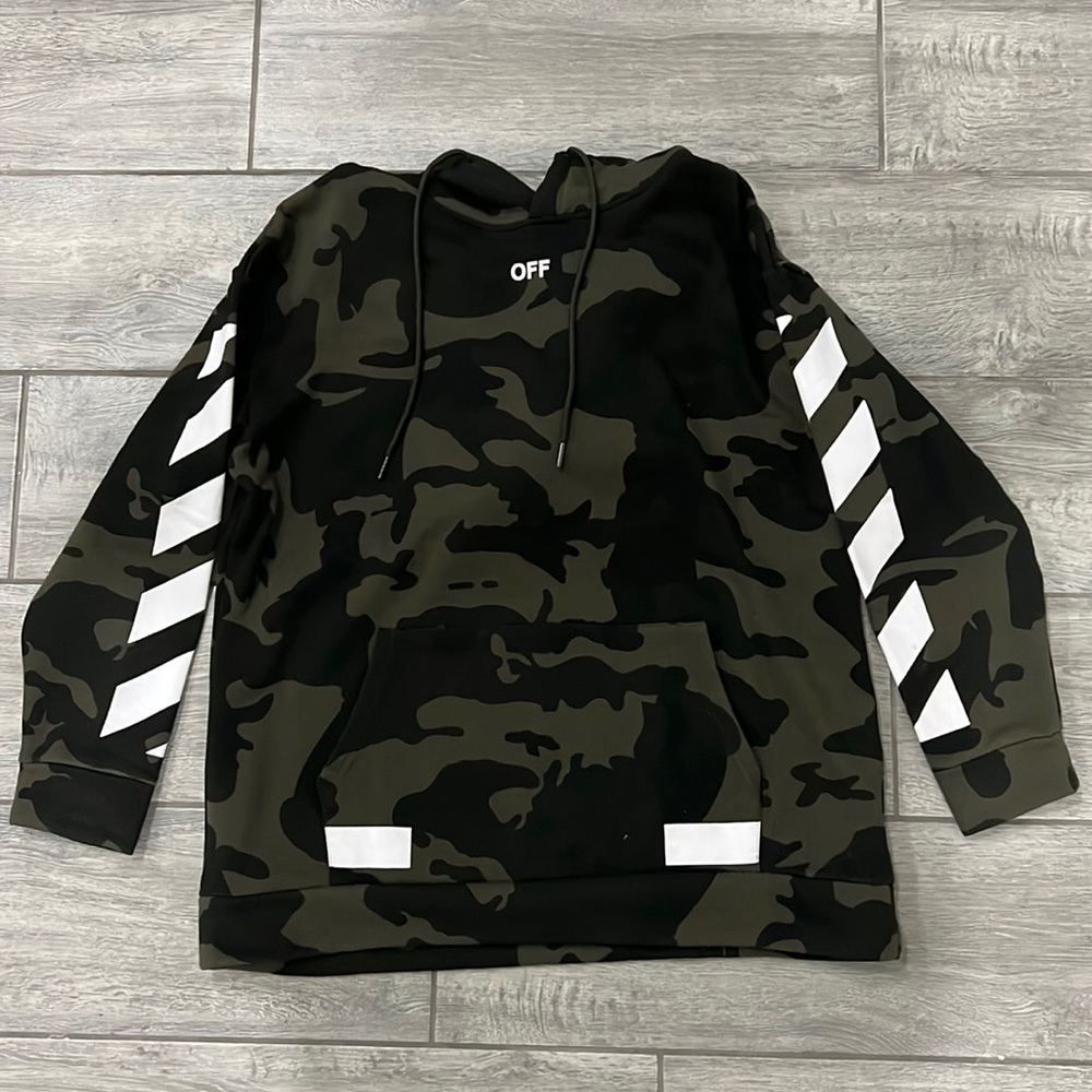 Off White seeing Things Camo Sweater
